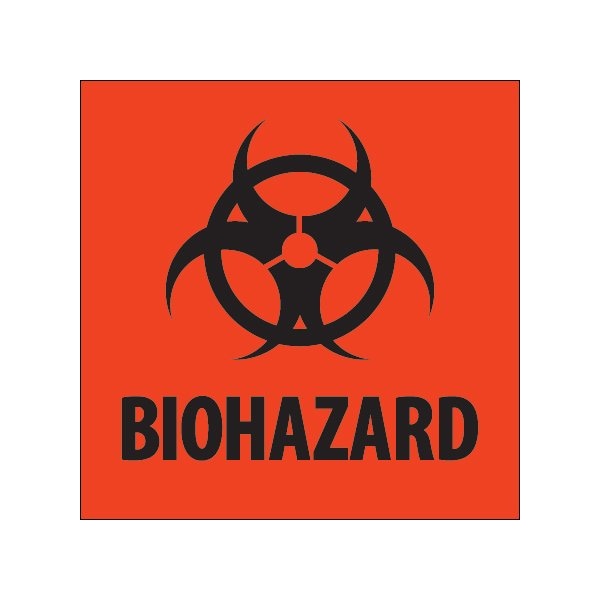 Bsc Preferred 2 x 2'' - ''Biohazard'' Fluorescent Red Labels BUY00021012 - main